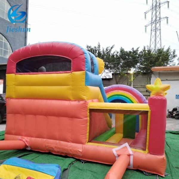 Bounce bouncing bouncy house jumping castle slide inflatable castle rainbow and indoor amusement equipment for kids - Image 4