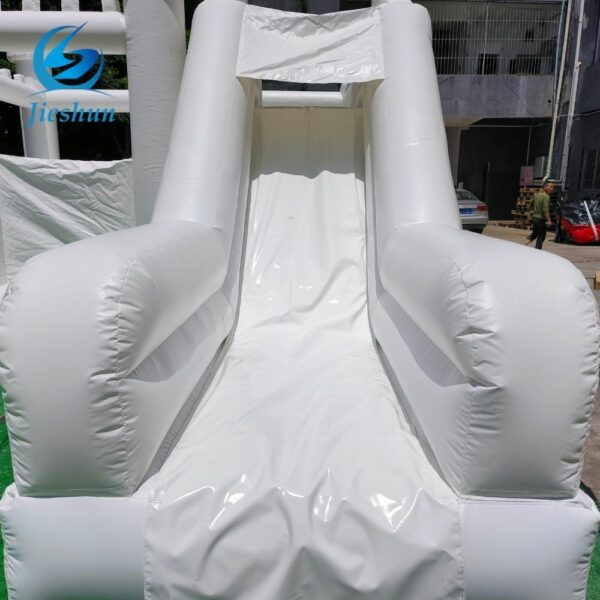 Commercial pvc white castle bounce house white castle princess wedding bounce house with slide for sale - Image 7