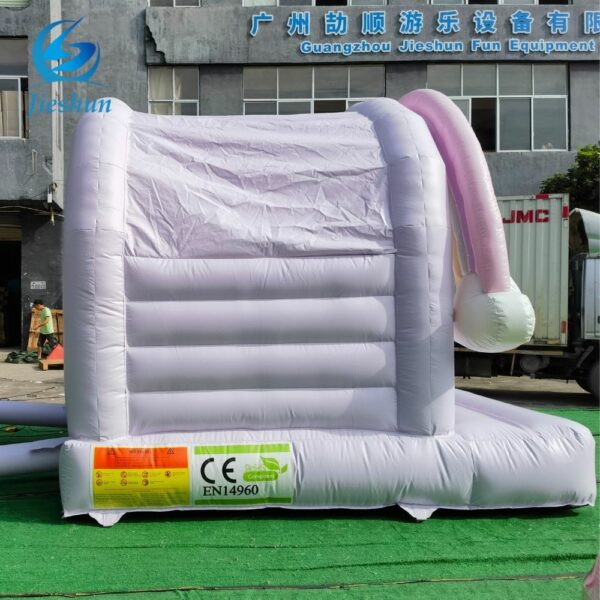 Wedding Party Inflatable Bounce House Trampoline Rainbow White Bounce House - Image 6
