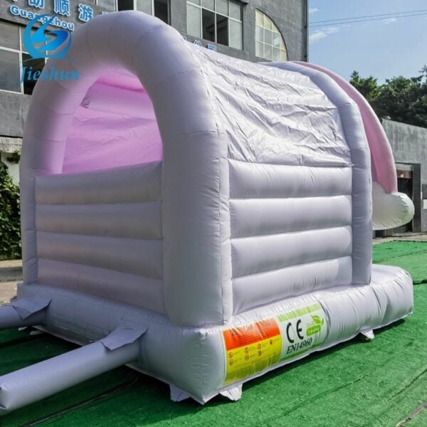 Wedding Party Inflatable Bounce House Trampoline Rainbow White Bounce House - Image 4