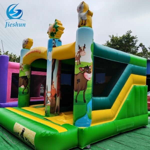 Party rental equipment commercial inflatable castle bounce house jumping castle slide for kids - Image 4