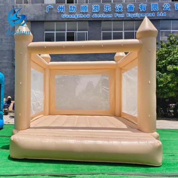Factory price PVC bouncy castle inflatable kids adults bounce house indoor outdoor commercial tan bouncer for parties