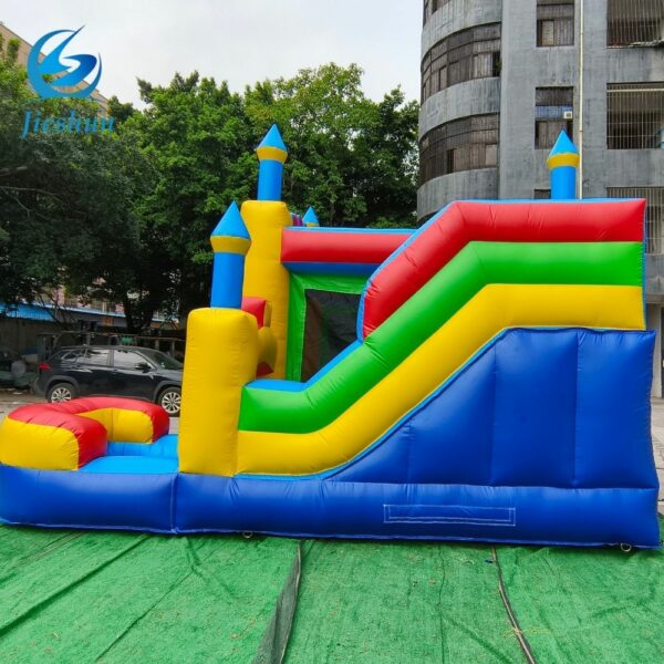 Deluxe Multi Color Customized Inflatable Bouncer Castle Kids And Adult jumping combo castle with slide - Image 7