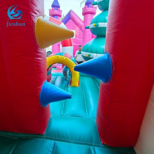 Commercial Christmas Inflatable Bounce House Inflatable Bouncy Castle With Slide Combo For Sale - Image 7