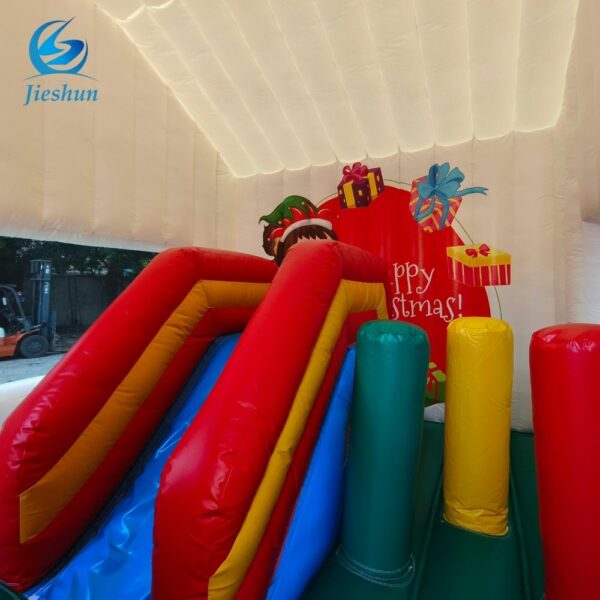 Commercial Christmas Inflatable Bounce House Inflatable Bouncy Castle With Slide Combo For Sale - Image 6