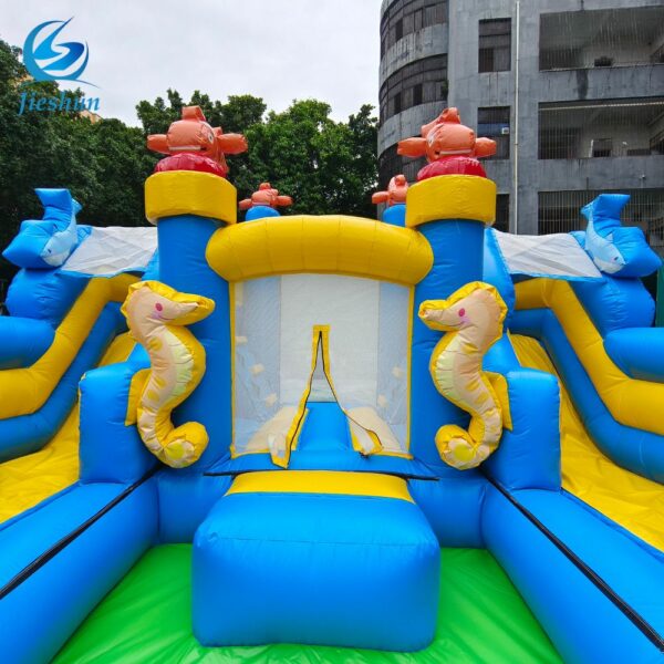 Customized sea world Kids Jumping Castle marine animal world Inflatable Combo Bounce House Bouncing Castle - Image 6