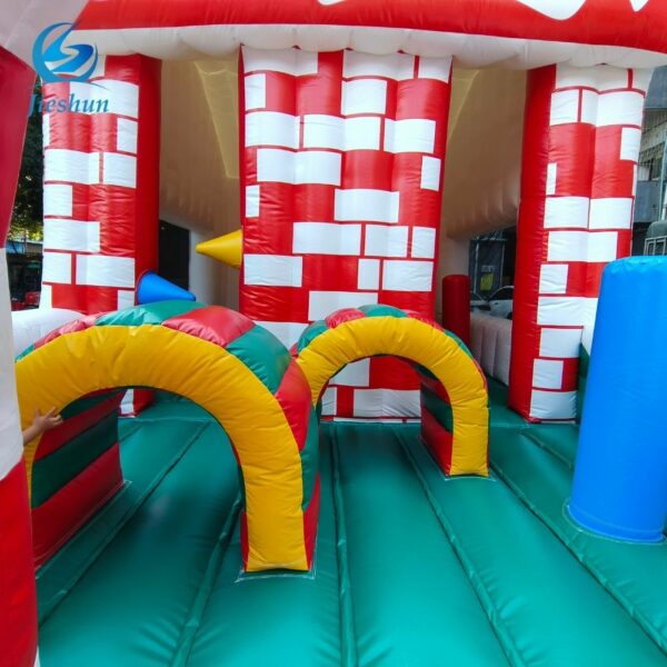 Commercial Christmas Inflatable Bounce House Inflatable Bouncy Castle With Slide Combo For Sale - Image 5