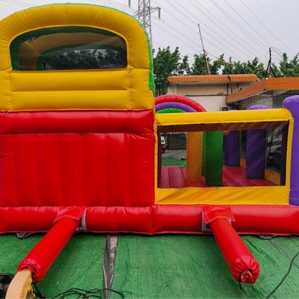 customized rainbow inflatable bounce castle children outdoor amusement park inflatable bouncing slides - Image 4