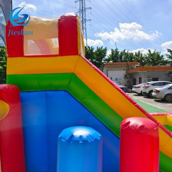 commercial grade colorful inflatable slide bounce combo house bouncing castle with slide for kids - Image 7