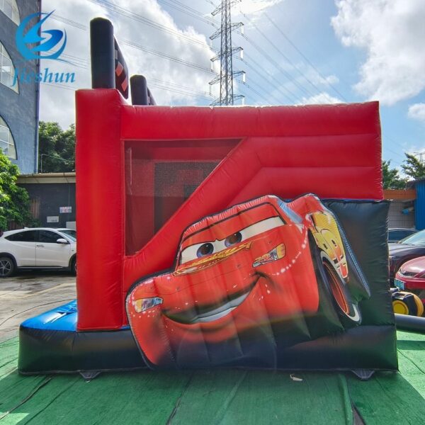 Outdoor commercial MacArthur Racing kids party combo bouncy bounce house jumping castle with slides children Blower - Image 6