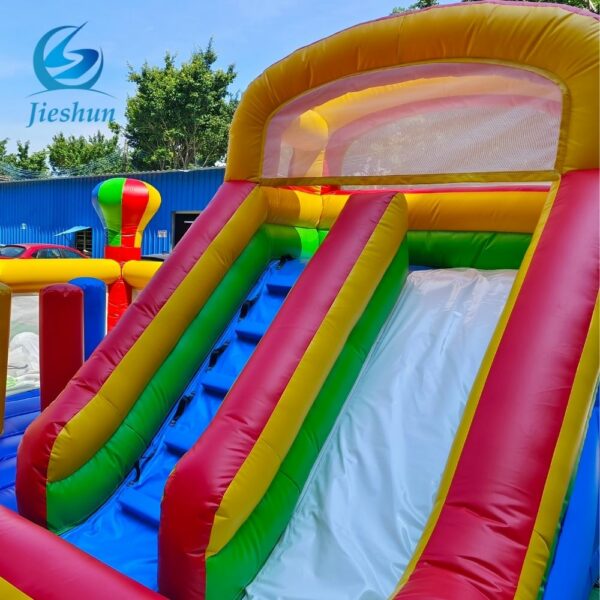 commercial grade colorful inflatable slide bounce combo house bouncing castle with slide for kids - Image 6