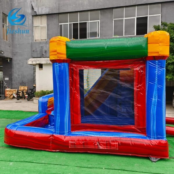 Commercial kids bouncy obstacle water slide combo inflatable bouncer house marble color jumping castle - Image 4
