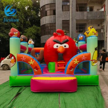 Commercial Bouncy Castle Bounce House angry Birds with slide inflatable Bouncer With Animal slides