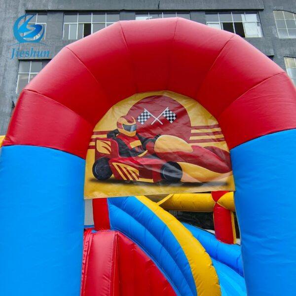 Original design the newest Car show combo jump house inflatable bouncer with slide commercial inflatable bounce house for sale - Image 7