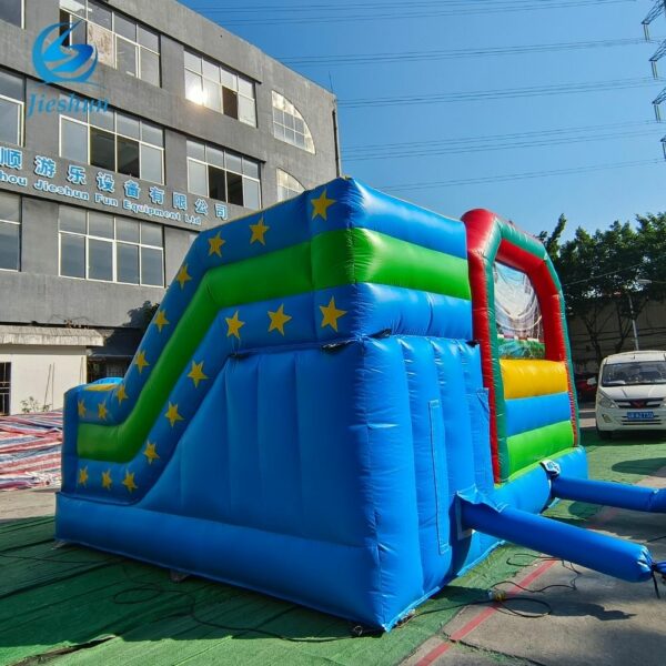 High quality Football style inflatable bounce house slide combination with game inflatable trampoline - Image 7