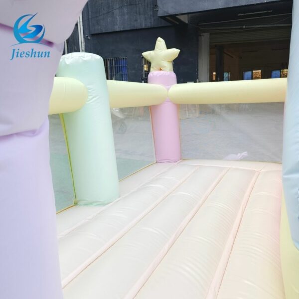 Children Rainbow Bouncy Castle Jumping Bounce House Kids Party Equipment Rentals - Image 4