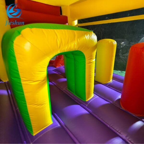colorful and fun Inflatable Bouncer Bouncy Jumping Castle Bounce House Combo With Slide For Sale - Image 5
