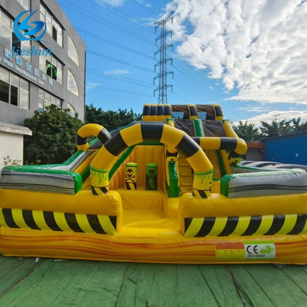 Commercial inflatable Bouncy Castle obstacle game course outdoor inflatable obstacle with slide - Image 4