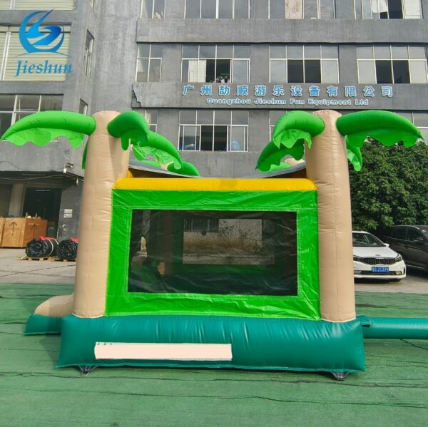Hot sale mini green jungle bouncer 4x4m inflatable bounce jumping house inflatable castle for kids                      - Image 5