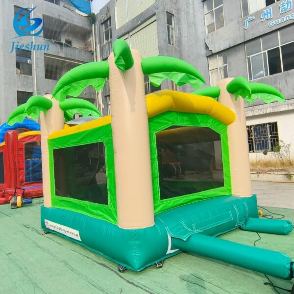 Hot sale mini green jungle bouncer 4x4m inflatable bounce jumping house inflatable castle for kids                      - Image 7