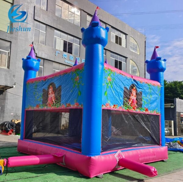 Commercial Grade Blue And Pink Princess Bouncer Girls Inflatable Bounce House Jumping Bouncy Castle Combo For Sale - Image 4