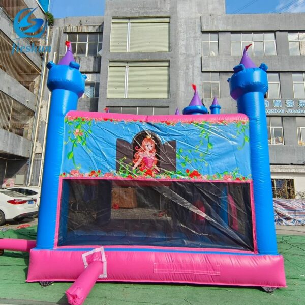 Commercial Grade Blue And Pink Princess Bouncer Girls Inflatable Bounce House Jumping Bouncy Castle Combo For Sale - Image 5