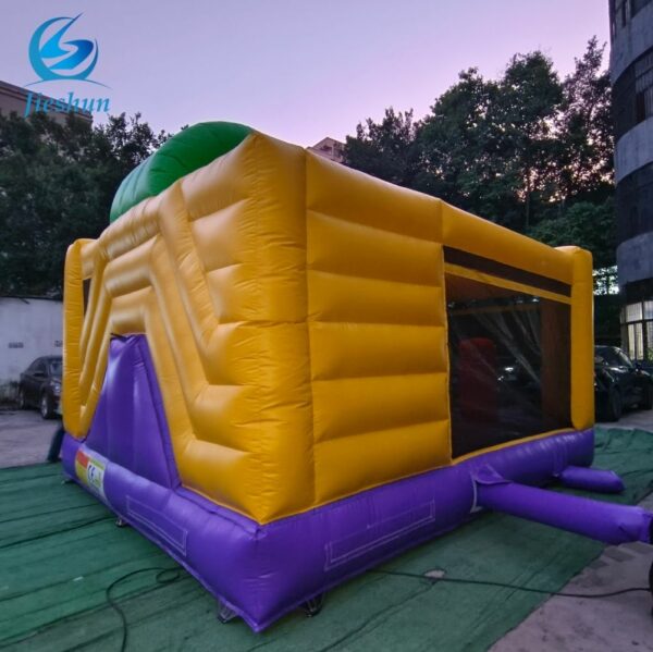 colorful and fun Inflatable Bouncer Bouncy Jumping Castle Bounce House Combo With Slide For Sale - Image 3