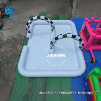 Xtreme Inflatable Race Track – Safe & Non-Slip | FREE Checkered Flags & Trophies!
