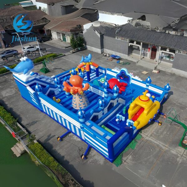 Ocean Kingdom Mega Inflatable Play City FREE Sea Creature Floaties & Treasure Chest - Image 7