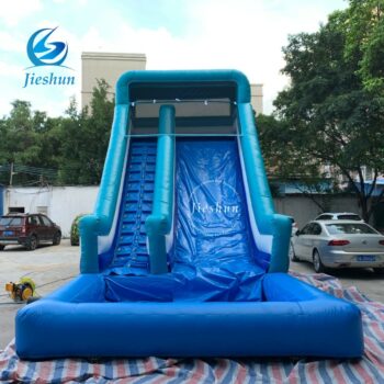Large Inflatable Water Slide for Backyard - Double Lane Splash Slide with Climbing Wall & Pool